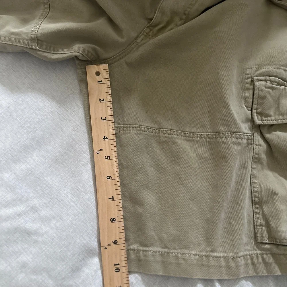 Banana Republic Mens Khaki‎ Cotton Cargo Shorts Tan Size 34 Utility Multi Pocket